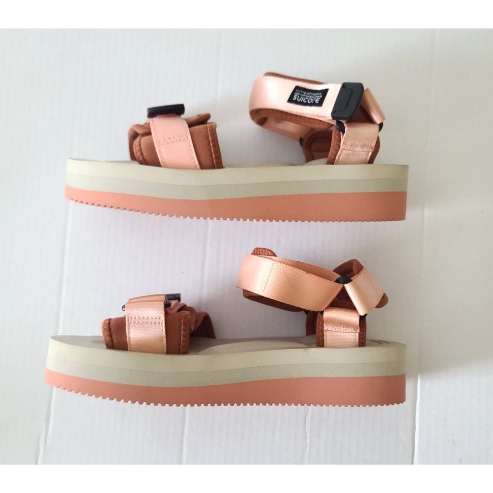 Suicoke CEL-VPO Platform Sandals in Peach/Cream Womens Sz 9 EU 39 Vibram NWOB - Picture 5 of 9